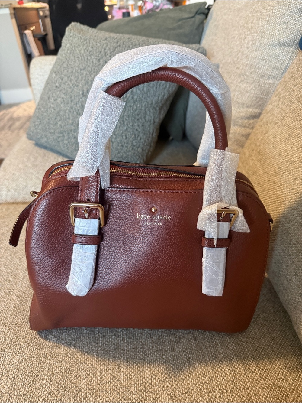 kate spade Leather Crossbody / Satchel in Chestnut Brown